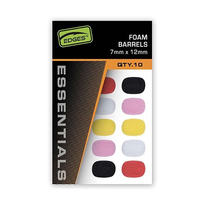 Choix du pêcheur - Mousse ZIG FOX Edges Foam Barrels - Mixed Colours - 7 x 12