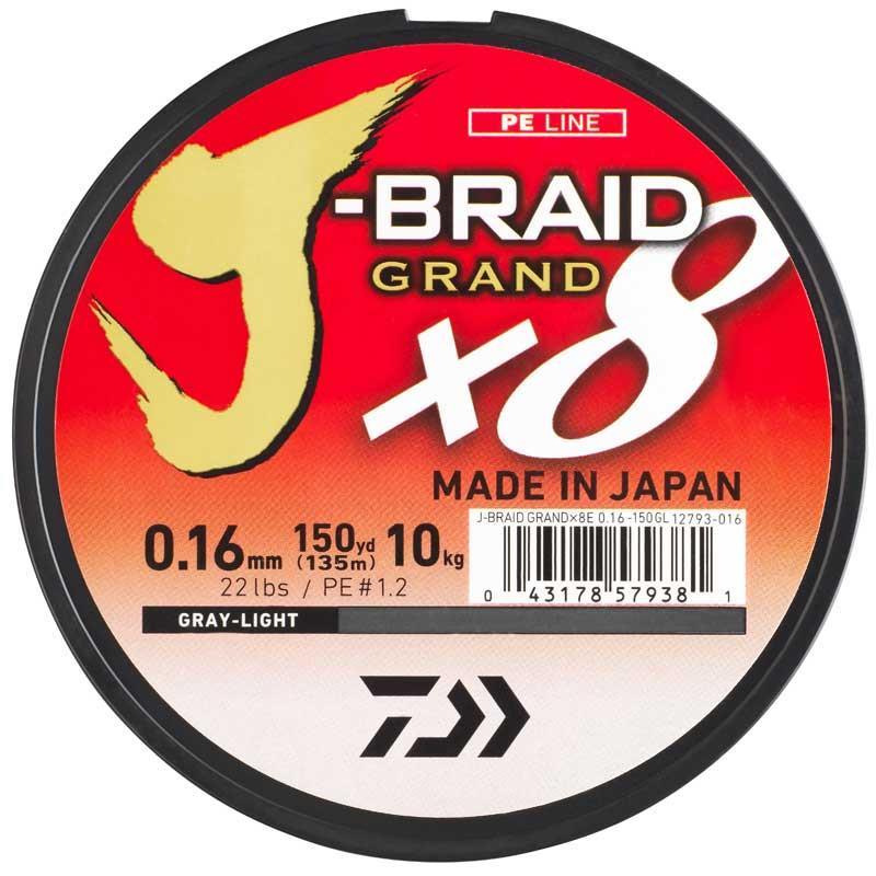 Équipement pratique - Tresse Daiwa J - Braid Grand X8 Gris - 270M - Gris - 6/100 - 5 - 270 - 11