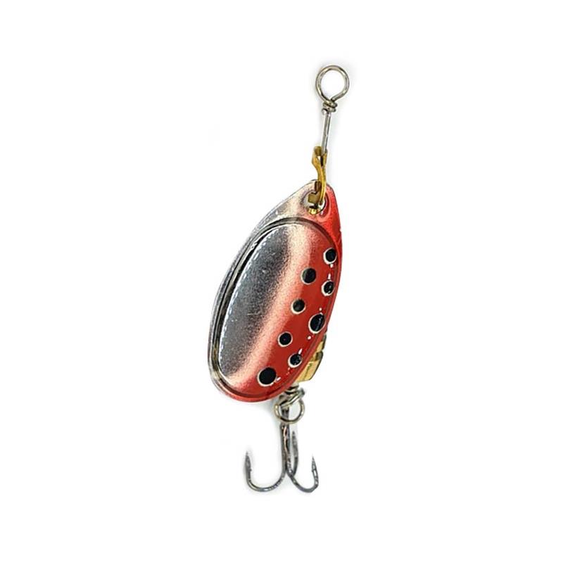 Choix du pêcheur - Cuiller Tournante Pyrénées Leurres & CO Sleepy - Argent Rouge - N°3 - 5.6