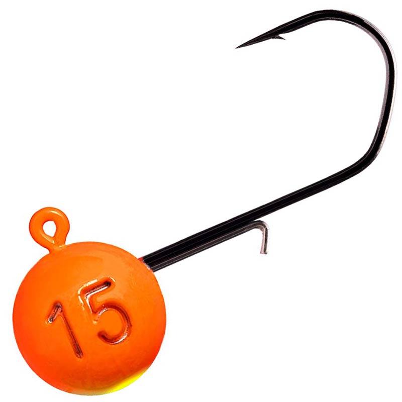 Pour vos sorties - Tête Plombée Monkey Lures - Orange/jaune - PAR 3 - Orange - Jaune - 3 - N°2/0