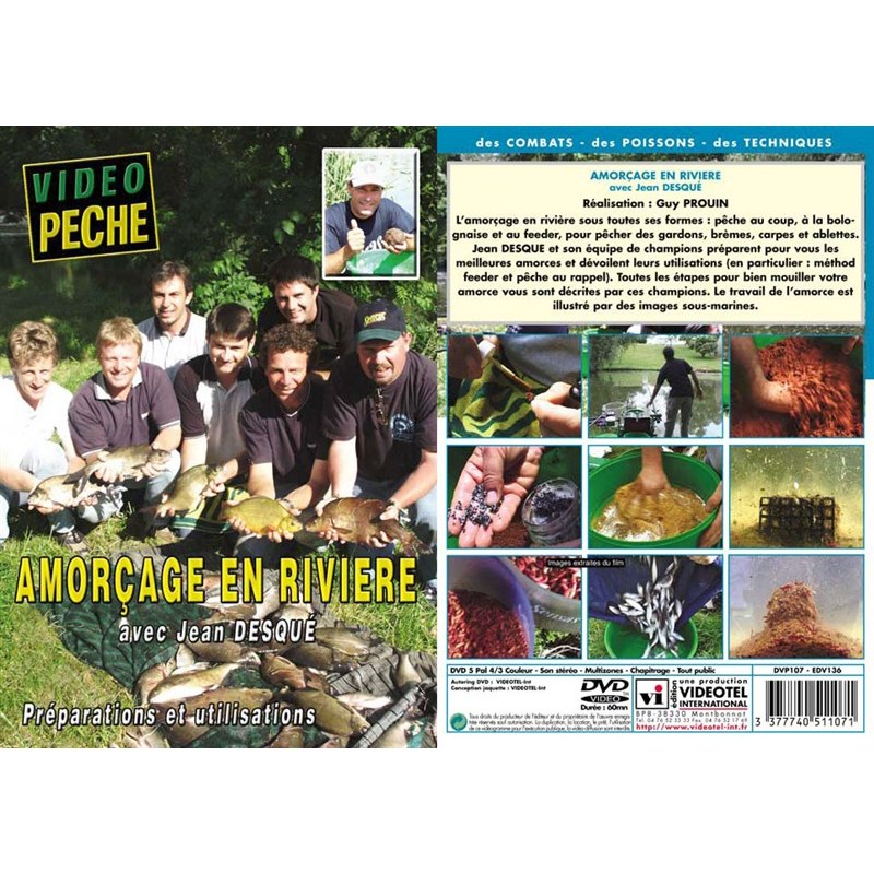 Choix du pêcheur - DVD Amorçage en Rivière : Coup, Bolognaise et Feeder avec Jean Desque - Peche au Coup - Video Peche