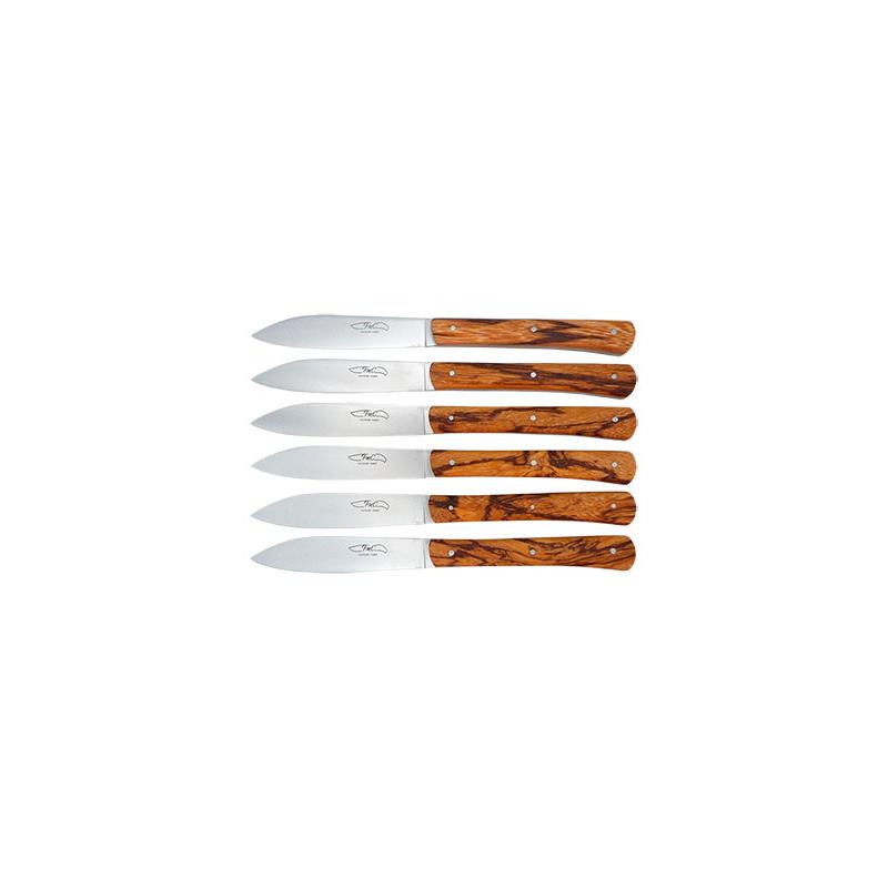 Équipement pratique - Coffret Couteaux TMC Theillol ZEN Table - PAR 6 - 6 - Bois de Serpent - 21 - 10