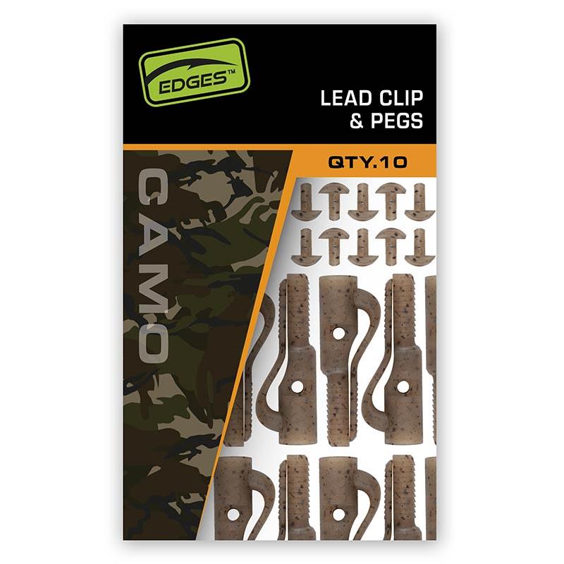 Choix du pêcheur - Clip Plomb FOX Edges Lead Clip + Pegs - Camo - 10