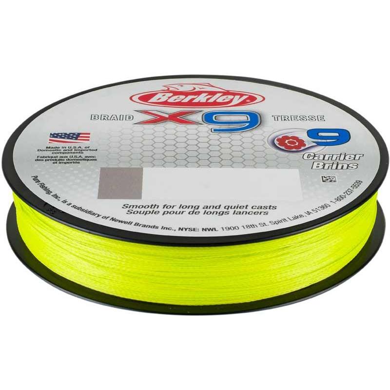 Équipement pratique - Tresse Berkley X9 Braid Fluro Vert - 150M - Vert - 6/100 - 6.4 - 150
