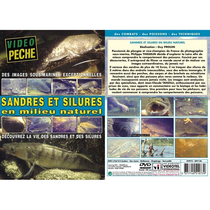 Choix du pêcheur - DVD Sandres et Silures en Milieu Naturel Decouvrez la VIE des Sandres et des Silures - 50 - DVD