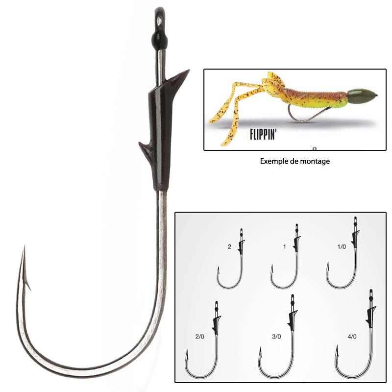 Équipement pratique - Hamecon Simple VMC Mystic Predator Flippin 7345 FL - Pack - 5 - N°3/0
