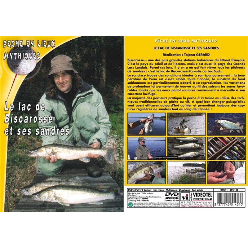 Équipement pratique - DVD Biscarosse et SES Sandres - Peche des Carnassiers - Peche en Lieux Mythiques - 50
