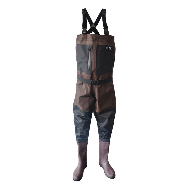 Pour vos sorties - Waders PVC SRT Luxe - Marron - Noir - Crantées - 46/47