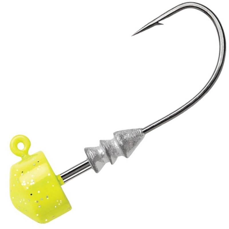 Pour vos sessions - Tête Plombée VMC NED RIG JIG - Chartreuse - 4 - N°1/0 - 2