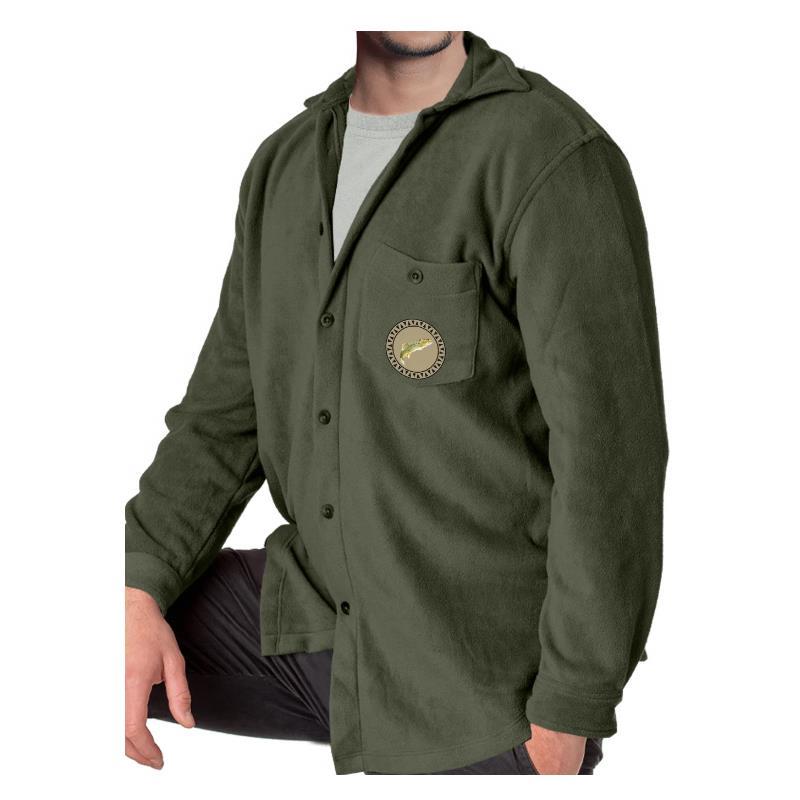 Pour vos sessions - Chemise Manches Longues Homme Bartavel Portland Truite Micropolaire - Kaki - Xxxl