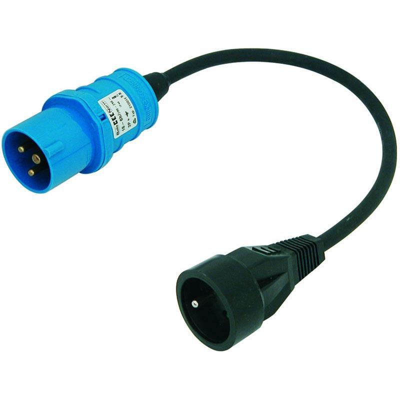 Pour vos sorties - Fiche Male Euromarine + Cable + Prolongateur Femelle