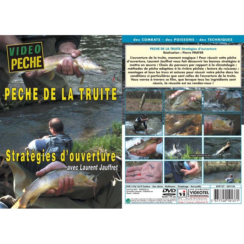 Pour vos sorties - DVD - Peche de la Truite : Strategies D'ouverture avec Laurent Jauffret