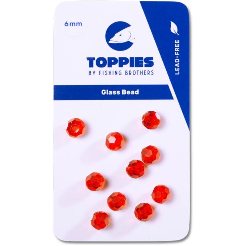 Pour vos sorties - Perle Toppies Glass Bead - Red - 10 - 6