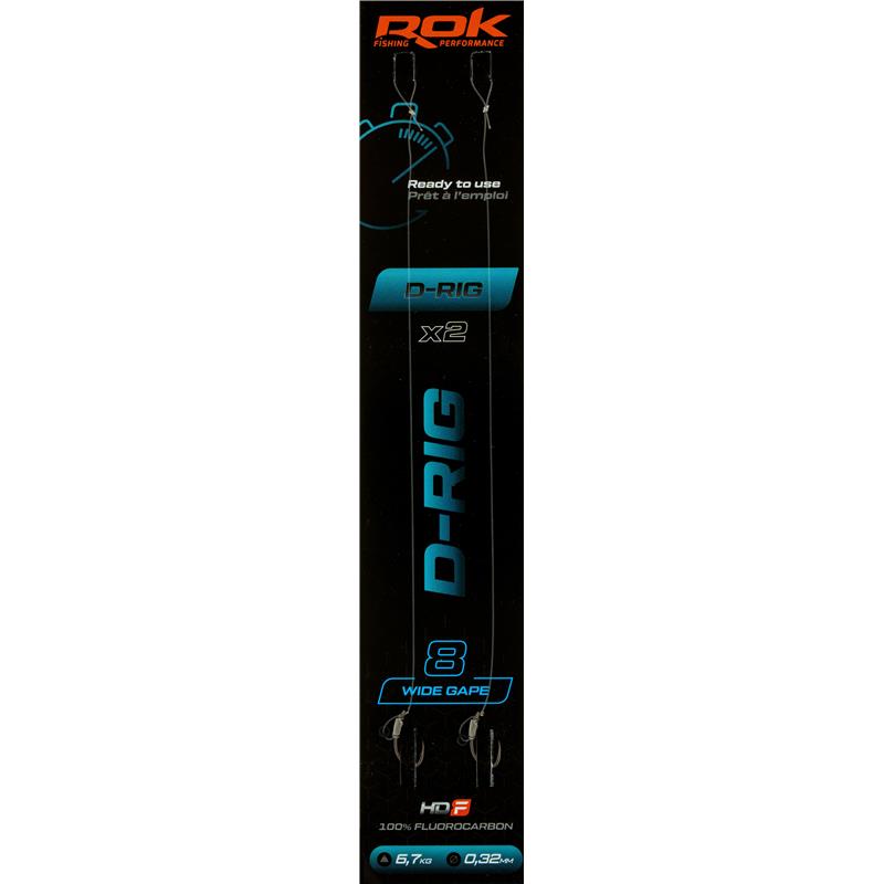 Sélection pêche - BAS de Ligne ROK Fishing d - RIG Wide Gape - PAR 2 - 2 - 32/100 - 6.7 - N°8