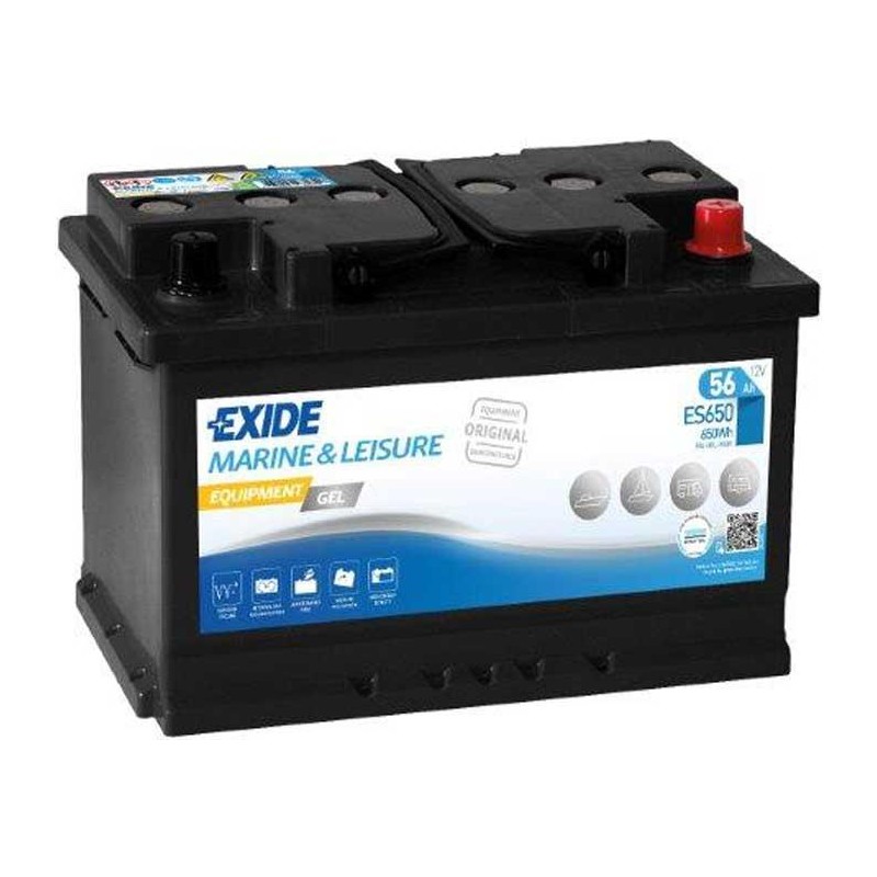 Pour vos sorties - Batterie Exide Marine Decharge Lente GEL 12V - 21 - 12 - 56 - 278 x 175 x 190