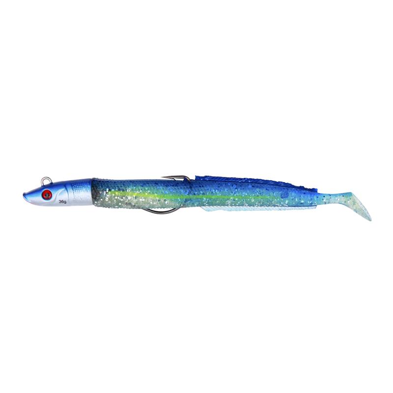 Équipement pratique - Leurre Souple Armé Flashmer Blue Equille - 16.5CM - Dos Bleu - 1 - N°2/0 - 16.5 - 36