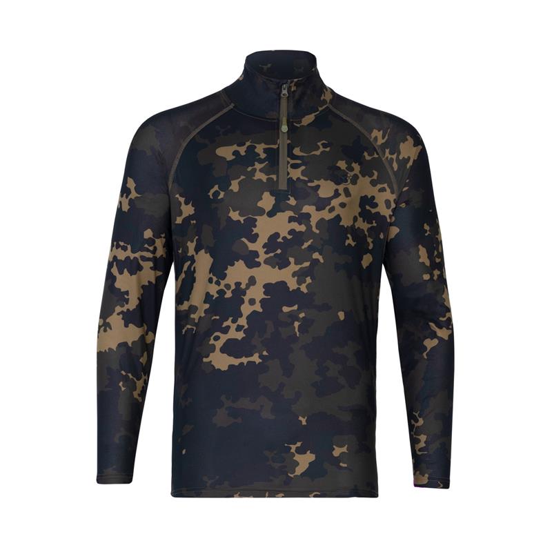 Choix du pêcheur - T-shirt Manches Longues Homme Korda Kool UPF ZIP Jersey - Dark Kamo - S