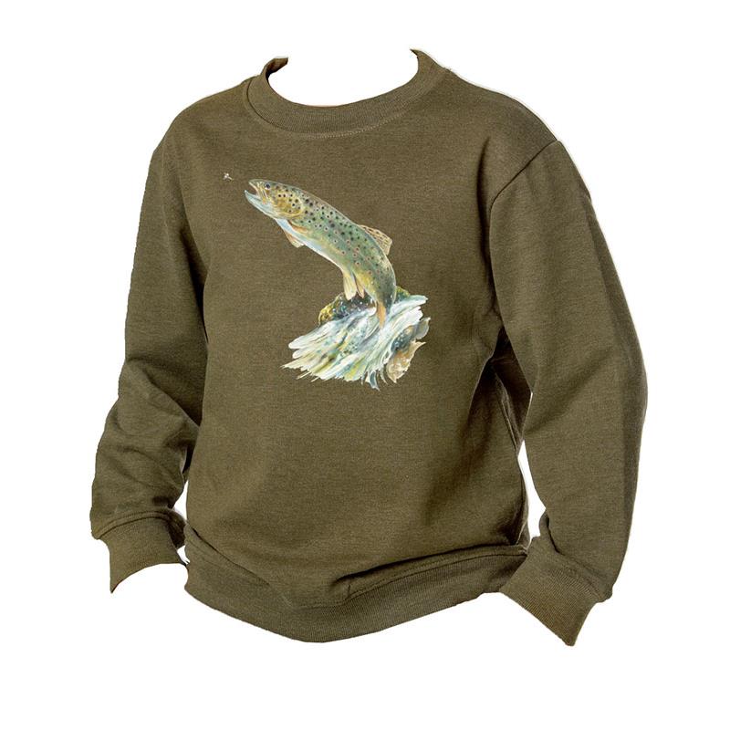 Équipement pratique - Sweat Junior Bartavel Truite - Kaki - 6 Ans