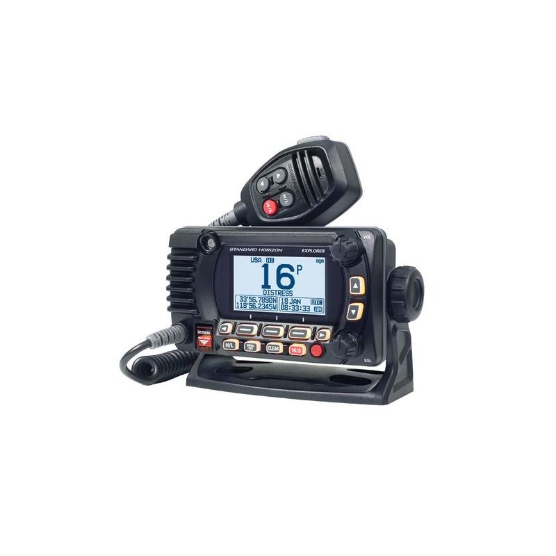 Pour vos sorties - Pack Radio VHF Fixe Standard Horizon GX1850GPSE Classe d IPX8 Noire NMEA2000 avec Antenne GPS Interne