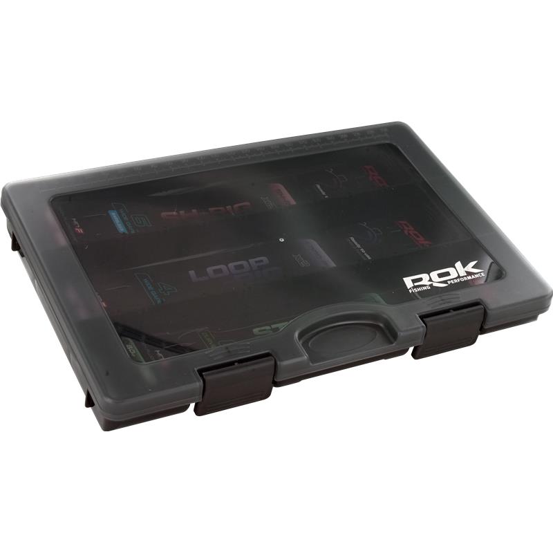 Choix du pêcheur - Boîte à Accessoires ROK Fishing Slim Storage BOX 362 Black & Smoke - 27 x 17 x 3